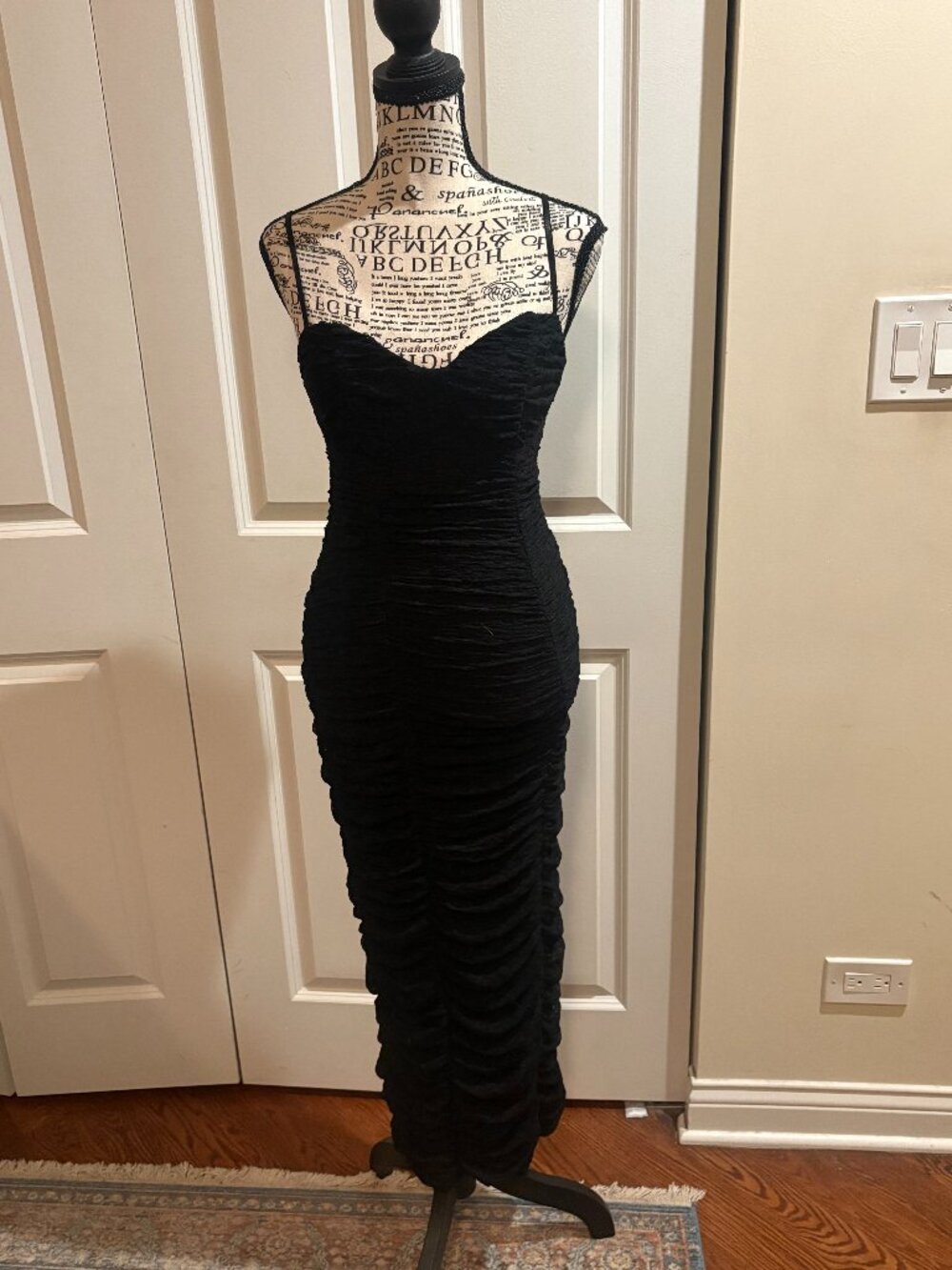 Stunning AFRM black Ruched dress in size S